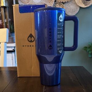 Hydrojug Glam 40oz Traveler in Cateye Blue Glitter Holiday! Limited Edition!